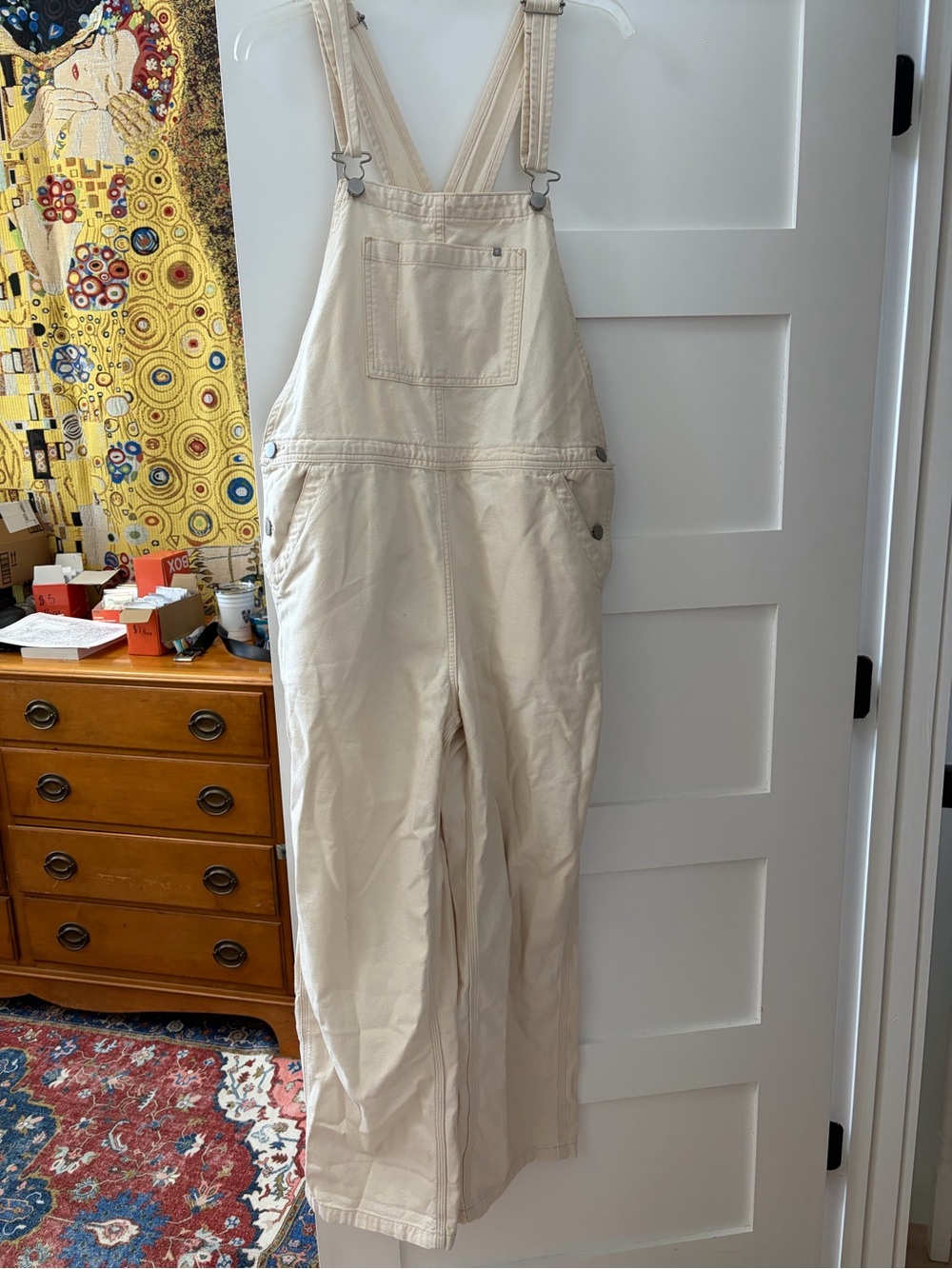 Everlane Women’s Cream Overalls Jeans - Relaxed Fit